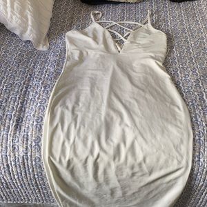 Large White Dress with cut out front